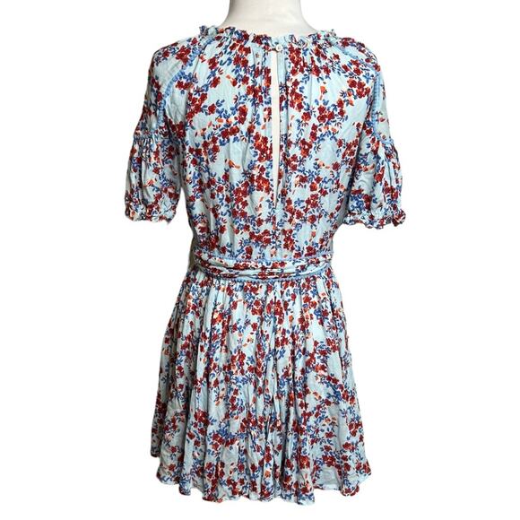 POUPETTE ST BARTH Ivy Mini Dress Blue Red Floral blue Kookoo Bird - Picture 3 of 7